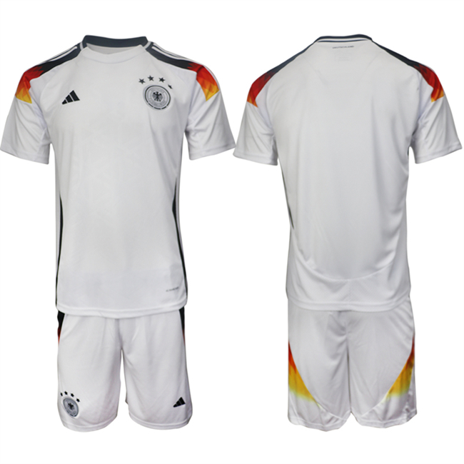 Men's Germany Blank White 2024-25 Home Soccer Jersey Suit